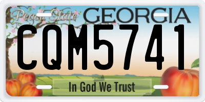 GA license plate CQM5741