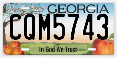 GA license plate CQM5743