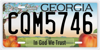 GA license plate CQM5746