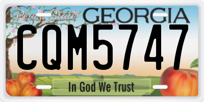 GA license plate CQM5747