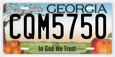 GA license plate CQM5750