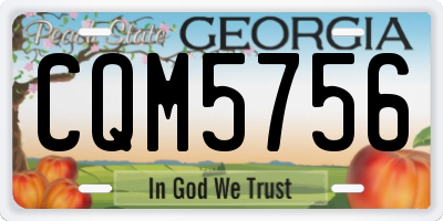 GA license plate CQM5756