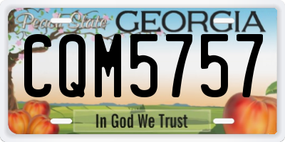 GA license plate CQM5757