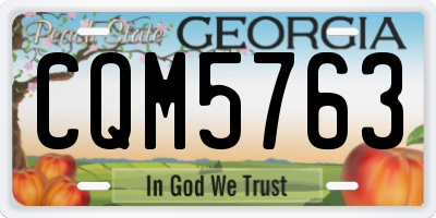 GA license plate CQM5763