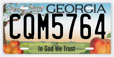 GA license plate CQM5764