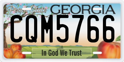 GA license plate CQM5766