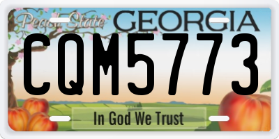 GA license plate CQM5773
