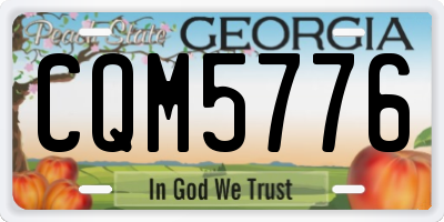 GA license plate CQM5776