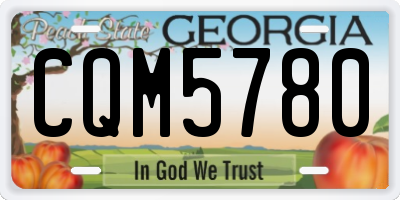 GA license plate CQM5780