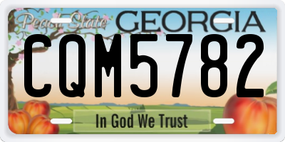 GA license plate CQM5782
