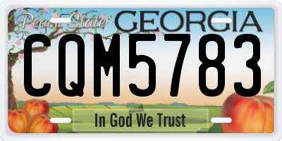 GA license plate CQM5783