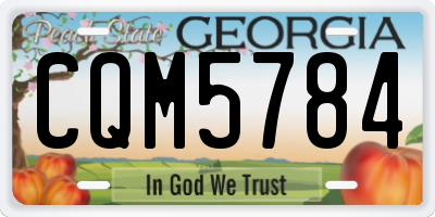 GA license plate CQM5784