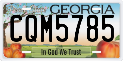 GA license plate CQM5785