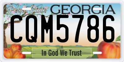 GA license plate CQM5786