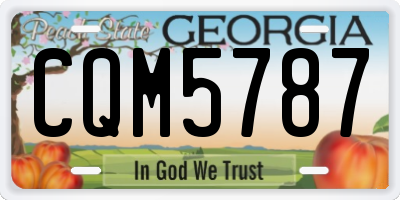 GA license plate CQM5787