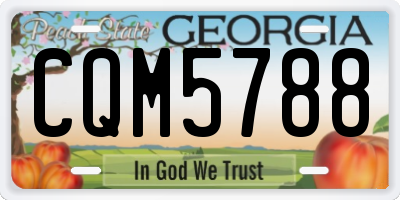 GA license plate CQM5788