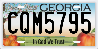 GA license plate CQM5795