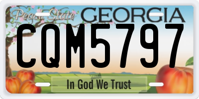 GA license plate CQM5797