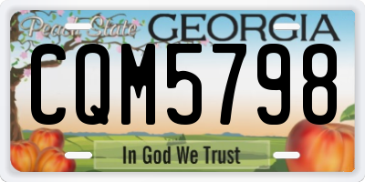 GA license plate CQM5798