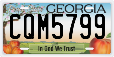 GA license plate CQM5799