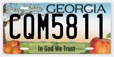 GA license plate CQM5811