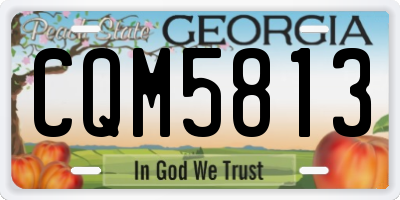 GA license plate CQM5813