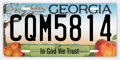 GA license plate CQM5814