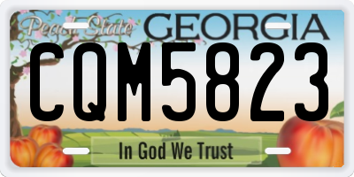 GA license plate CQM5823