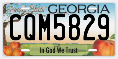 GA license plate CQM5829