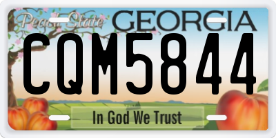 GA license plate CQM5844