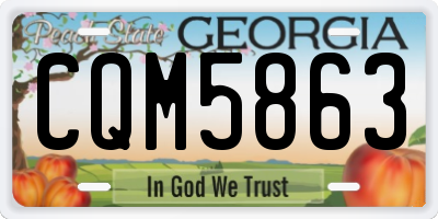 GA license plate CQM5863