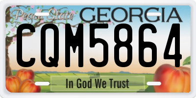 GA license plate CQM5864