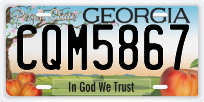 GA license plate CQM5867