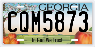 GA license plate CQM5873
