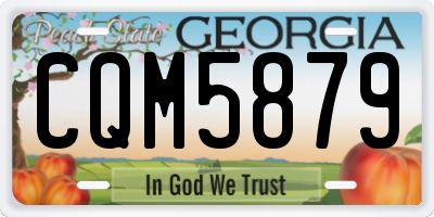 GA license plate CQM5879