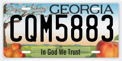 GA license plate CQM5883