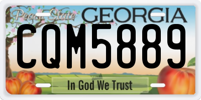 GA license plate CQM5889