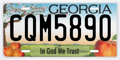 GA license plate CQM5890