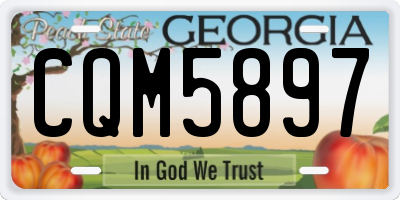 GA license plate CQM5897
