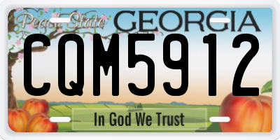 GA license plate CQM5912