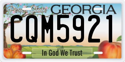 GA license plate CQM5921