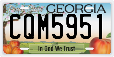 GA license plate CQM5951