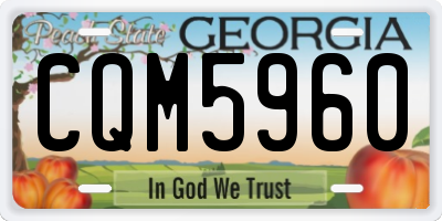 GA license plate CQM5960