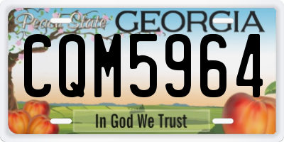 GA license plate CQM5964
