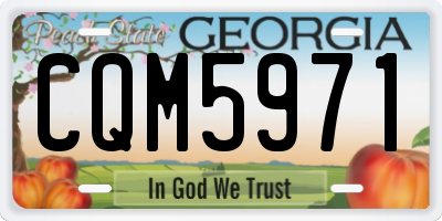 GA license plate CQM5971