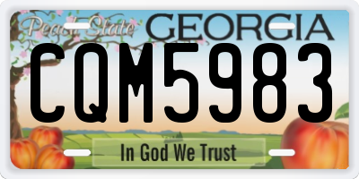 GA license plate CQM5983