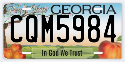 GA license plate CQM5984