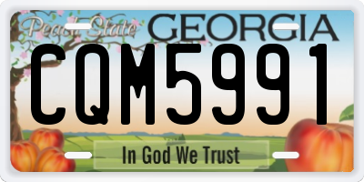 GA license plate CQM5991