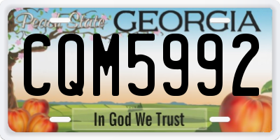 GA license plate CQM5992