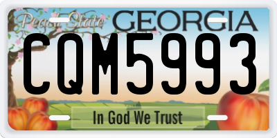 GA license plate CQM5993